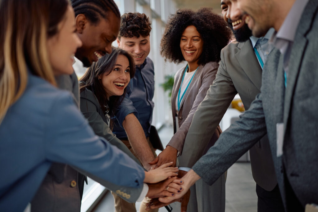 Employees enjoying a positive workplace
