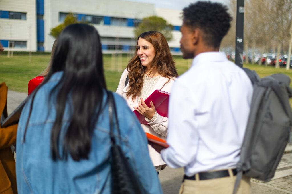 Recruiters at a college job fair